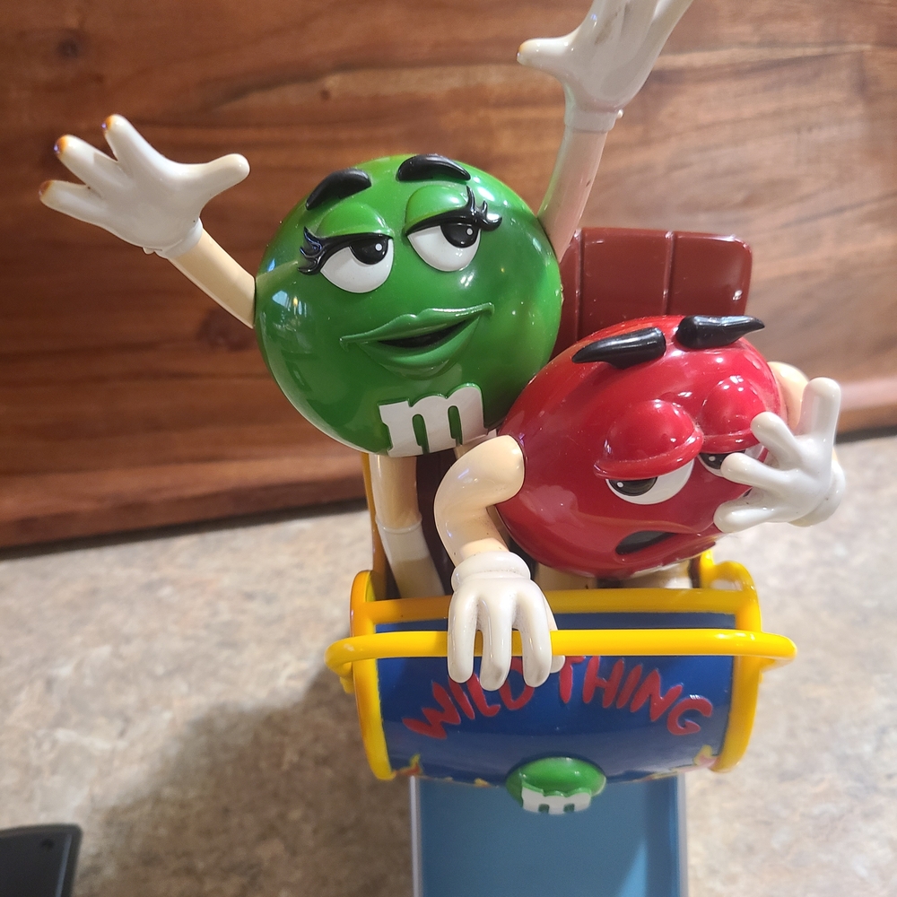 M&M's Wild Thing Roller Coaster candy dispencer - Green and Red